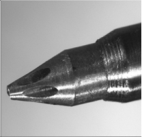 Precision-machined conical seven-hole probe tip