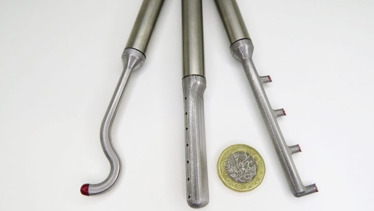 3D printed stainless steel probes