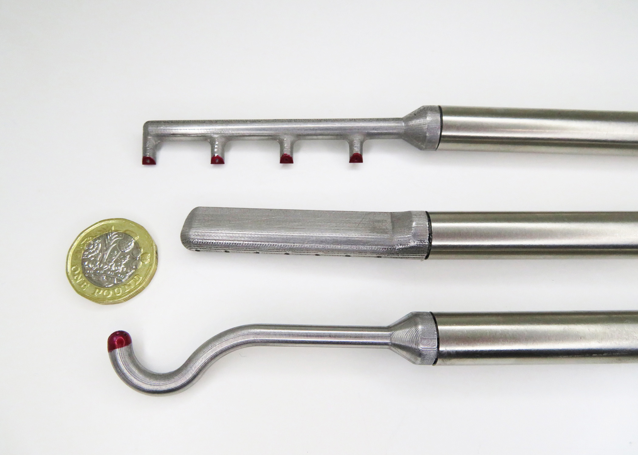 3D printed stainless steel probes