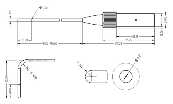 Digital Pitot probe drawing