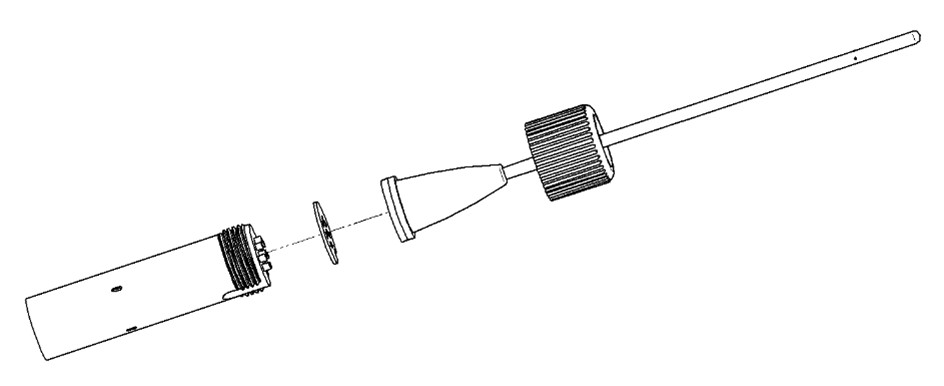 Digital Pitot probe, exploded view